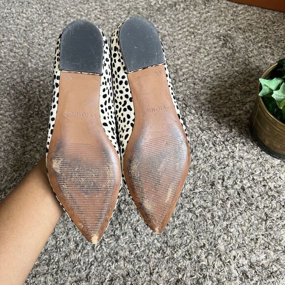 Vionic Lena Spot Flats Shoe Size 7.5 Pointed Toe Comfort Slip on Cheetah - Picture 4 of 9